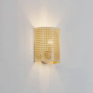 Lindby Lautaro kinkiet z bambusa Ø 23 cm - Lampy ścienne - miniaturka - grafika 1