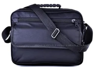 Torby męskie - CZARNA SOLIDNA PRZEWIESZKA MĘSKA NA RAMIĘ TORBA Z KLAPĄ KABURA SASZETKA C4 - miniaturka - grafika 1