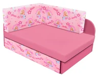 Inne meble do sypialni - Różowy Rozkładany Tapczan Dla Dziewczynki 120 Xl H3-C01 - miniaturka - grafika 1