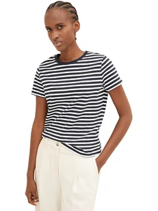 Tom Tailor Koszulka w kolorze biało-czarnym - Koszulki i topy damskie - miniaturka - grafika 1