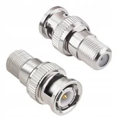 Inne akcesoria audio-wideo - Adapter wtyk BNC na gniazdo F HQ - miniaturka - grafika 1