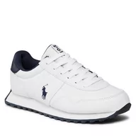 Buty dla chłopców - Sneakersy Polo Ralph Lauren RF104317 White Tumbled W/ Navy Pp - miniaturka - grafika 1