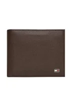 Portfele - Tommy Hilfiger Duży Portfel Męski Th Flag Cc And Coin AM0AM13519 Brązowy - miniaturka - grafika 1