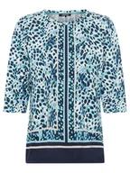 Bluzki damskie - Olsen Bluzka w kolorze turkusowo-białym - miniaturka - grafika 1