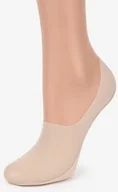 Skarpetki damskie - Stopki damskie beżowe z lekkiej siateczki i silikonowym paskiem Comfort Net High Marilyn - miniaturka - grafika 1