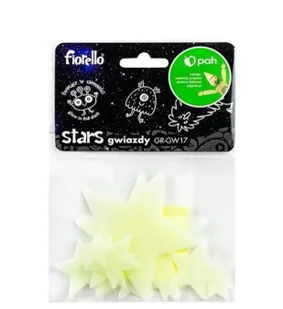 Ozdoby fluorescencyjne Gwiazdki mix 12szt - Fiorello - Mały naukowiec - miniaturka - grafika 1