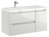 Szafki łazienkowe - Szafka Wisząca Z Umywalką ETH 90 cm D Lewa - Kaszmir Wysoki Połysk - miniaturka - grafika 1