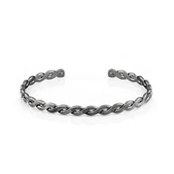 Bransolety męskie - Bransoletka metalowa w kolorze srebrnym EM 32 - EM Men's Accessories - miniaturka - grafika 1