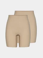 Majtki damskie - Pieces Bielizna dolna z nogawkami Namee 17141162 Beżowy - miniaturka - grafika 1