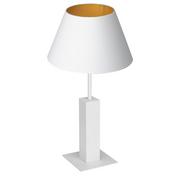 Lampy stojące - Luminex Table lamps 3641 Lampa stołowa lampka 1x60W E27 biały/złoty - miniaturka - grafika 1