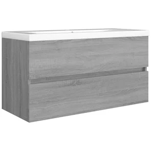 Lumarko Szafka pod umywalkę, szary dąb sonoma, 90x38,5x45 cm - Szafki łazienkowe - miniaturka - grafika 6