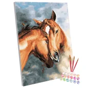 Malowanie po numerach - Zestaw do malowania po numerach, 40x50 cm, Konie - miniaturka - grafika 1