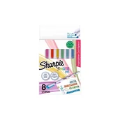 Zakreślacze - Zakreślacz dwustronny/marker pernamentny okrągły 1,0-3,5mm SHARPIE SNOTE DUO mix kolorów 8szt. /2182116/ - miniaturka - grafika 1