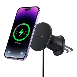 Magnetyczny uchwyt samochodowy z indukcyjnym ładowaniem na telefon, Baseus  CW01 na telefon (czarny) - Uchwyty samochodowe do telefonów - miniaturka - grafika 2