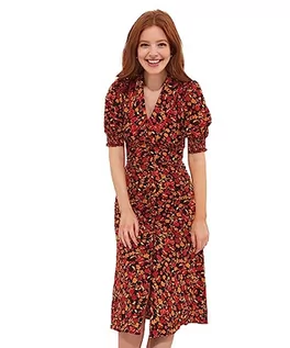 Sukienki - Joe Browns Damska jesienna sukienka midi z rękawami 3/4, wielokolorowa, 10, multi, 36 - grafika 1
