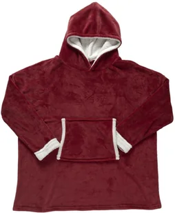 INTESI BLUZA OCIEPLANA Z KIESZENIĄ/ SNUDDIE BORDOWA - Bluzy damskie - miniaturka - grafika 1