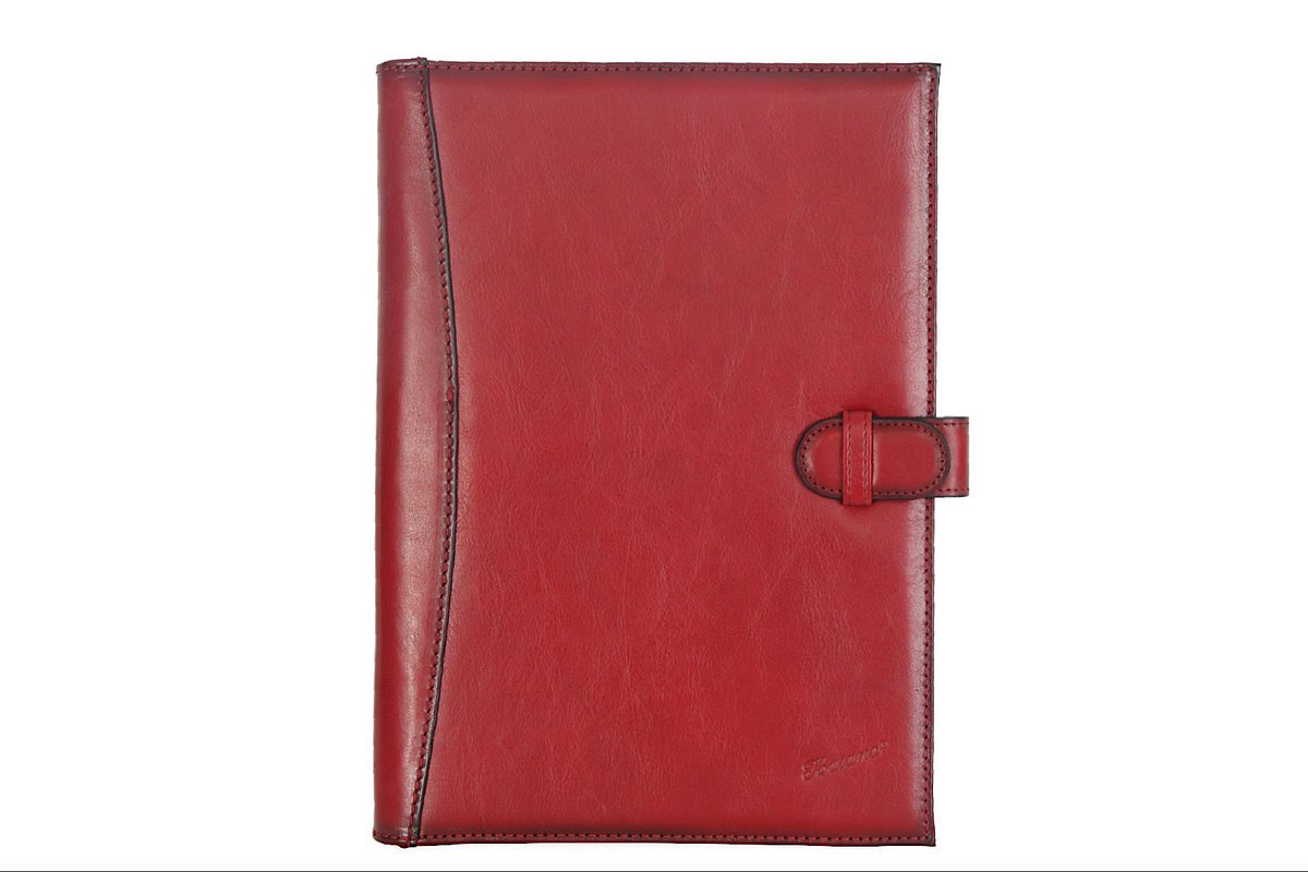 Aktówka Skórzana Bordo Premium Biwuar na A4