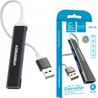 Huby USB - HUB USB Vega HUB USB 4XUSB DENMEN CZARNY ALUMINIUM DU17> - miniaturka - grafika 1