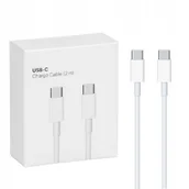Kable - Kabel przewód szybki 60W USB-C do USB-C Typ C do MacBook 100cm 1m (Biały) - miniaturka - grafika 1