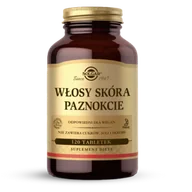 Suplementy naturalne - Solgar włosy skóra paznokcie 120 tabletek 8101211 - miniaturka - grafika 1