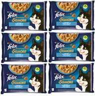 Mokra karma dla kotów - FELIX Sensations Sauces Karma dla kotów rybne smaki w sosie 12x(4x85g) - miniaturka - grafika 1