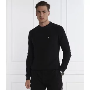 CALVIN KLEIN JEANS Sweter | Regular Fit - Swetry męskie - miniaturka - grafika 1