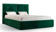 Łóżka - Zielone welurowe łóżko z pojemnikiem 4 rozmiary - Arviano - miniaturka - grafika 1