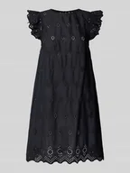 Sukienki - Sukienka mini rozkloszowana z ażurową koronką model ‘LOU’ - miniaturka - grafika 1