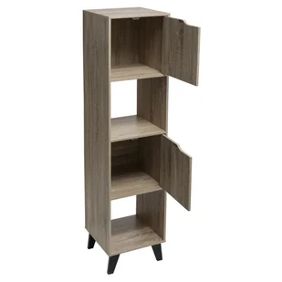 Regał z 2 szafkami i 2 półkami Ceda natu - Półki do salonu - miniaturka - grafika 4