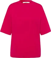 Koszulki i topy damskie - BRAX Damska koszulka w stylu Cara Single Jersey Solid Shirt, Różowa szminka, 42 - miniaturka - grafika 1