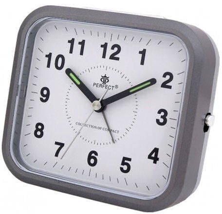 JVD Budzik Perfect A720 C2 szary z płynącym sekundnikiem