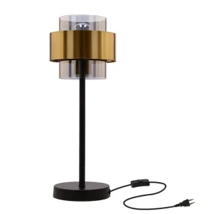 Nowoczesna lampa stołowa ze szklanym dymionym kloszem - 3X V101 Elys - Lampy stojące - miniaturka - grafika 1