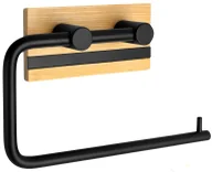Stojaki i wieszaki na papier toaletowy - Czarny industrialny uchwyt ścienny na papier B5-E21 - miniaturka - grafika 1