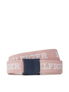 Tommy Hilfiger Pasek Dziecięcy Webbing Belt AU0AU01854 Różowy - Paski - miniaturka - grafika 1