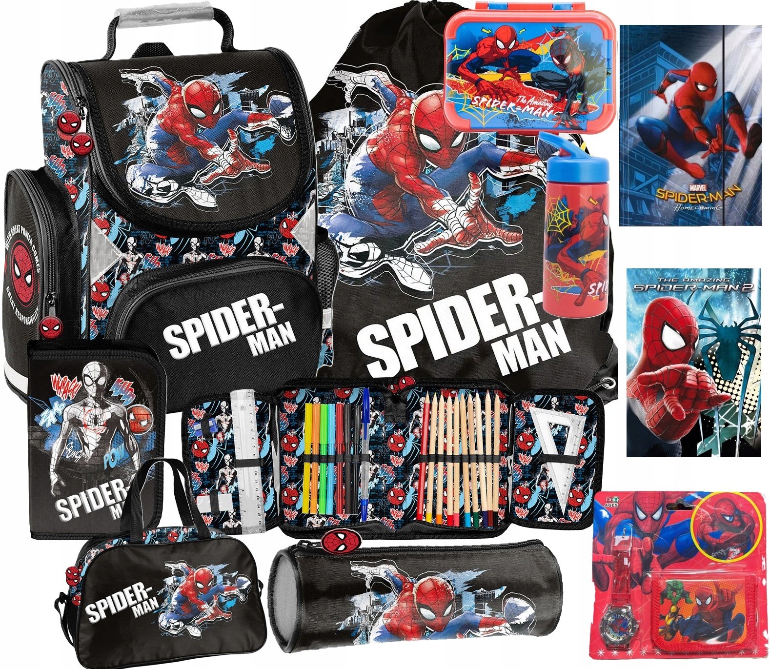11w1 Spider-man Tornister Szkolny Dla Chłopca Do 1 Klasy Plecak Spiderman