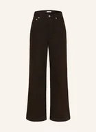 Spodnie damskie - Lacoste Dżinsy Z Szerokimi Nogawkami braun - miniaturka - grafika 1