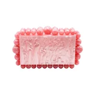 Torebki damskie - Tngan Damska akrylowa kopertówka wieczorowa torebka marmurowa torebka na wesele przyjęcie koktajlowe bankiet, różowy - miniaturka - grafika 1