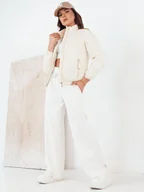 Kurtki damskie - Kurtka damska przejściowa SALECA ecru Dstreet TY4252-XL - miniaturka - grafika 1