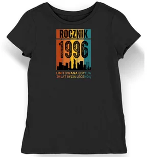 Koszulka damska czarna 1996 urodziny 29 lat prezent XS - Koszulki i topy damskie - miniaturka - grafika 1