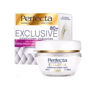 Kremy do twarzy - Perfecta Exclusive  Diamentowa Odbudowa Multiregenerujący krem przeciwzmarszczkowy 80+ 50ml - miniaturka - grafika 1