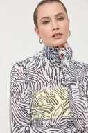 Bluzki damskie - Patrizia Pepe longsleeve damski kolor niebieski z golfem - miniaturka - grafika 1