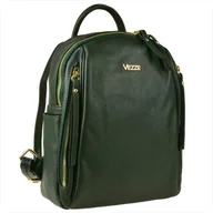 Torebki damskie - VEZZE Plecak skórzany zielony włoski - miniaturka - grafika 1