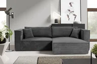Narożniki - sofa4you Narożnik z funkcją spania "Monkey", ciemnoszary - miniaturka - grafika 1