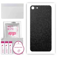 Szkła hartowane na telefon - Folia naklejka skórka strukturalna na TYŁ do Apple iPhone 7 -  Plaster Miodu Czarny - apgo SKINS - miniaturka - grafika 1