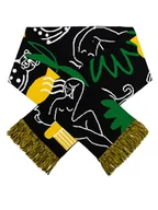 Apaszki i szaliki damskie - Szalik z bawełny organicznej antyczny czarny - miniaturka - grafika 1