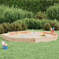 Place zabaw - ﻿vidaXL Piaskownica z siedziskami, ośmiokątna, drewno sosnowe - miniaturka - grafika 1