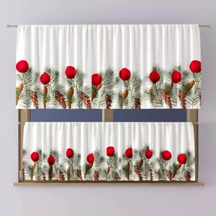 Zazdrostka woalowa drukowana Las Bombek wys. 45 cm 45 cm - Firany - miniaturka - grafika 1