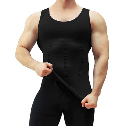 MEETYOO Kompresja Tank Top Mężczyźni, Shapewear Bez rękawów Koszule Mięśniowe Siłownia Sport Podkoszulka Mężczyźni T-shirt Bodybuilding Trening Body Shaper Top