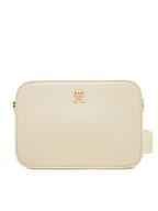 Torebki damskie - Tommy Hilfiger Torebka Th Logotape Camera Bag AW0AW17229 Beżowy - miniaturka - grafika 1