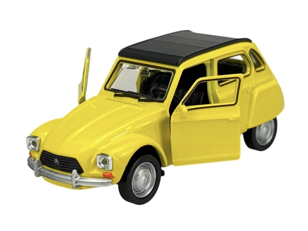 WELLY OLD TIMER CITROEN DYANE Z DACHEM ŻÓŁTY 1:34 SAMOCHÓD NOWY METALOWY MODEL